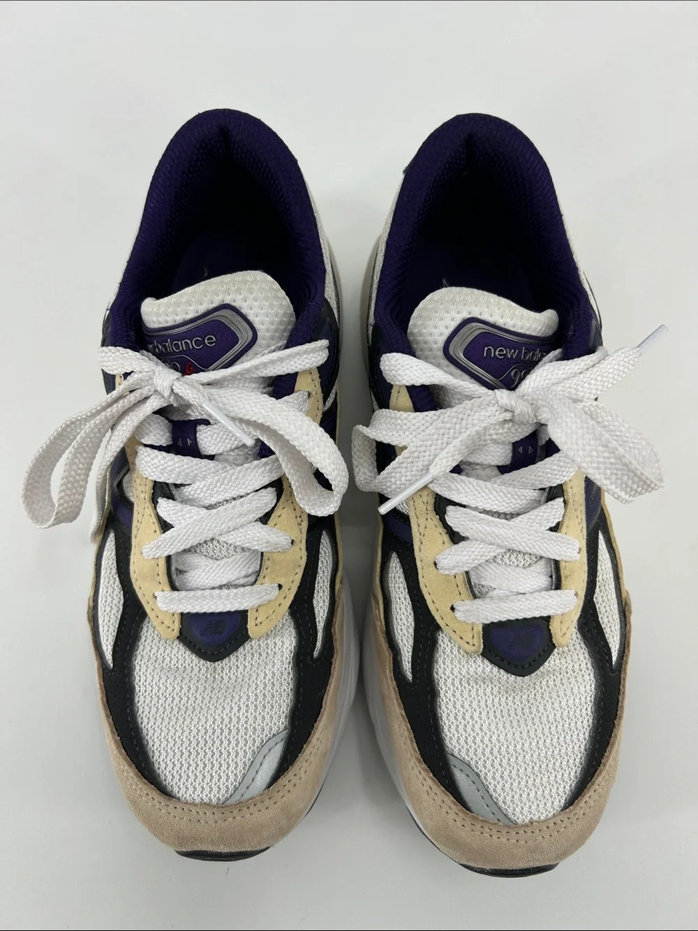 New Balance 990V6  Unisex Made In USA White black plum phantom Sneaker M6.5/W8